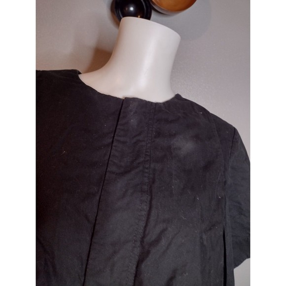 Beira Women's Oversized Dress 0 Black S/S Lagenlook Minimalist Pleated D - Picture 2 of 9